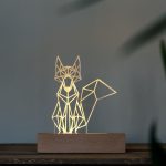 Direnlampje Vos Ledlamp Ledbase Plexi Nachtlampje
