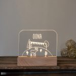 Gepersonaliseerd lampje nachtlampje geboortekaartje