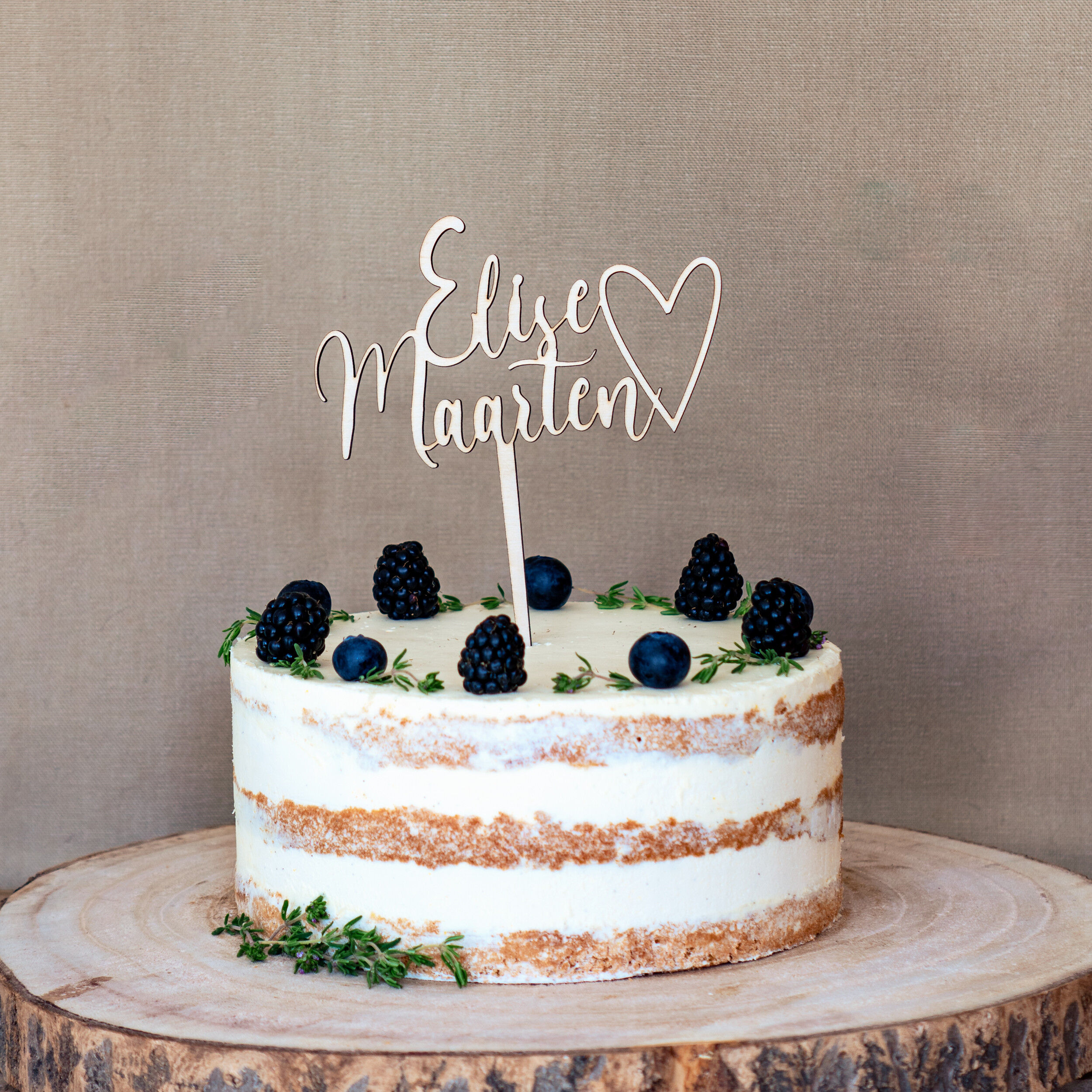 taarttopper caketopper gepersonaliseerd hout
