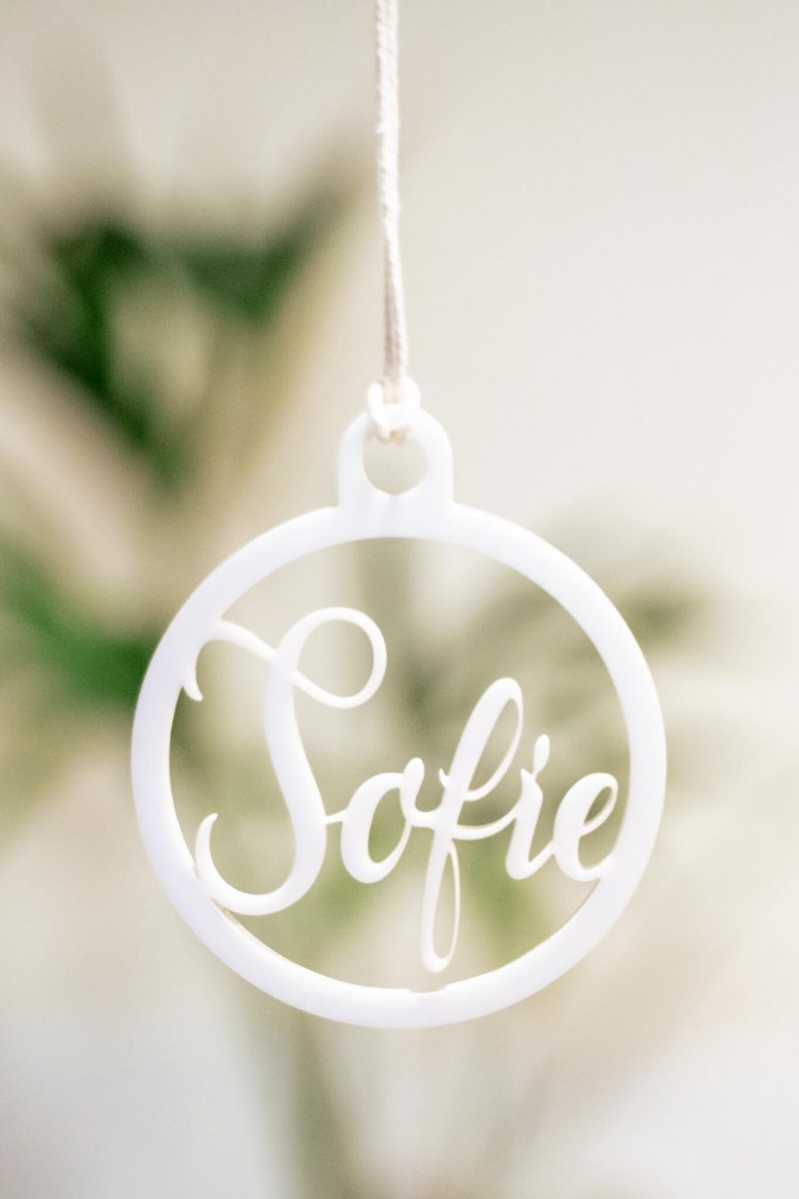 Plexi acryl kerstbal met naam