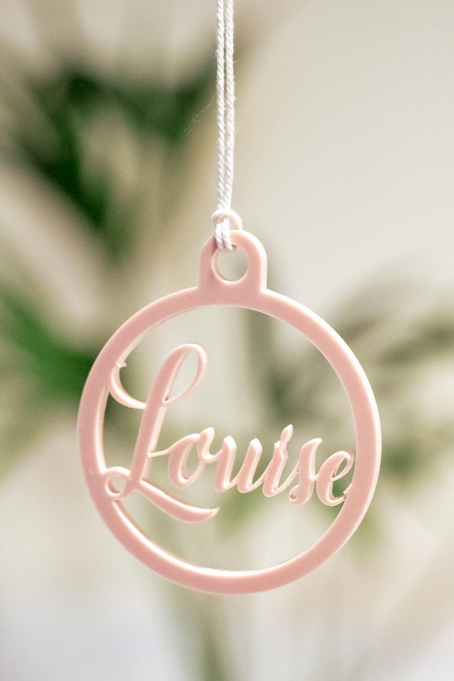 Plexi acryl kerstbal met naam