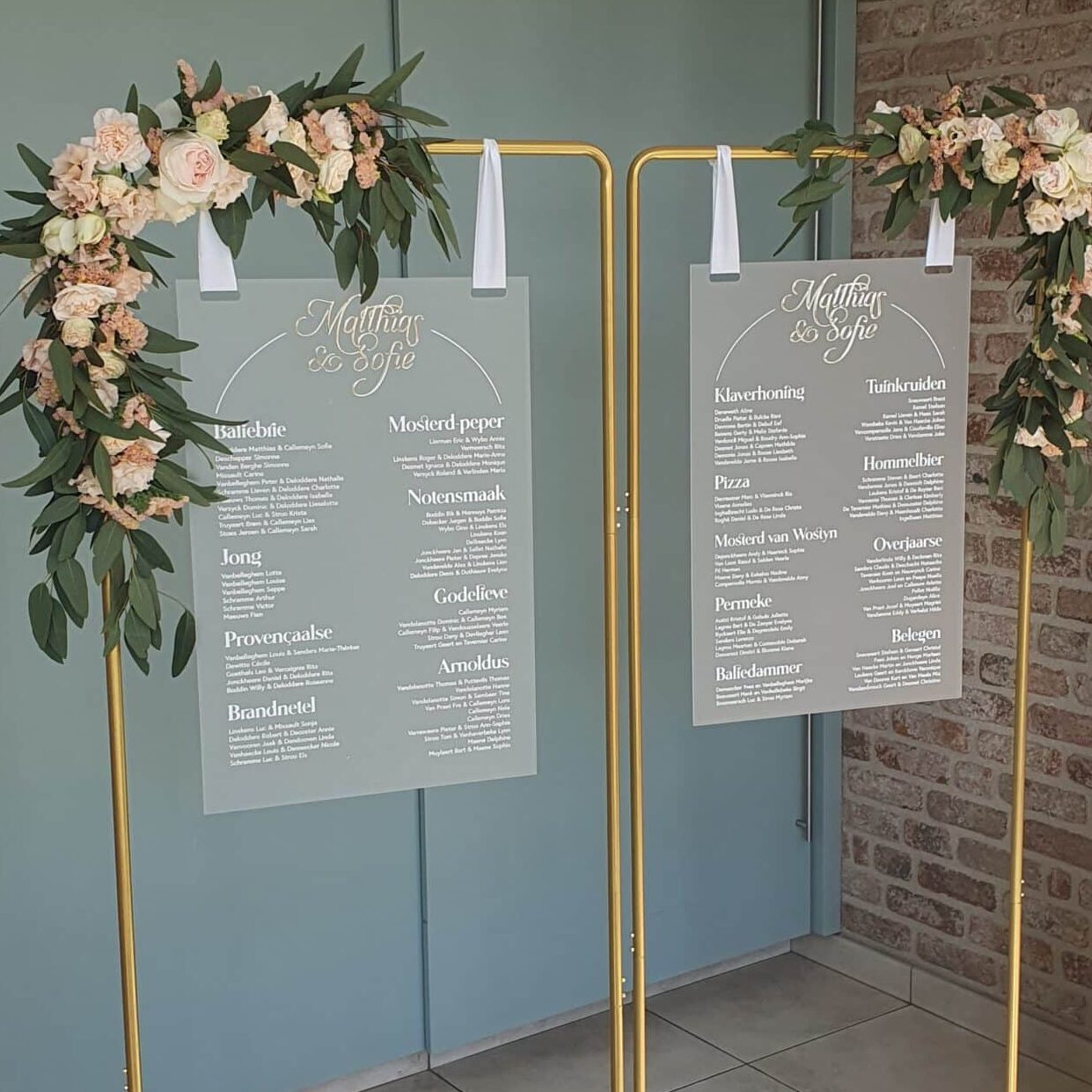 tafelschikking seating plan huwelijk trouw plexi 3D luxe