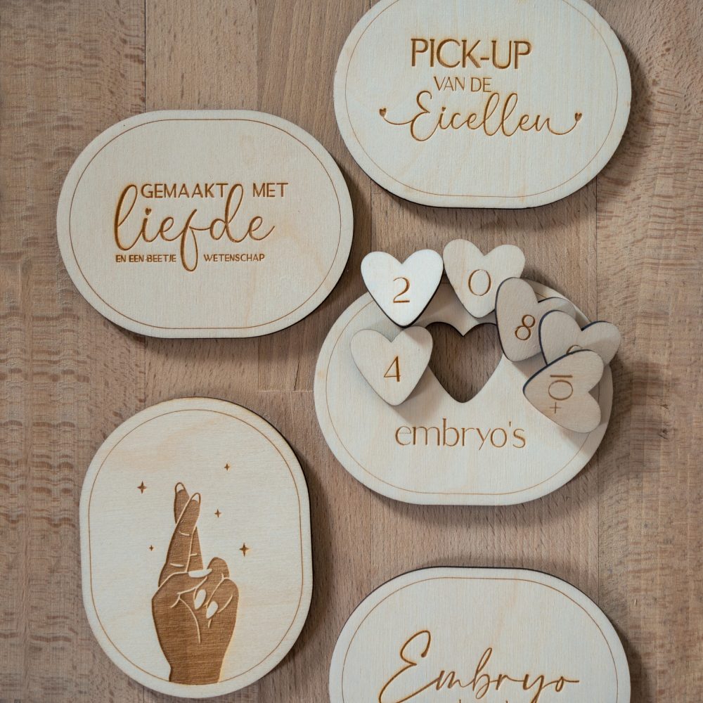 IVF ICSI Kinderwens mijlpaalkaarten cadeau IVF ICSI Kinderwens mijlpaalkaarten cadeau