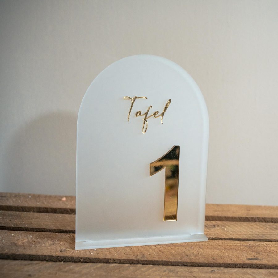 Tafelnummers plexi - 3D - Afbeelding 4