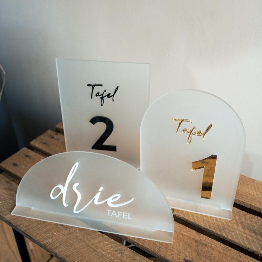 Tafelnummers plexi - 3D - Afbeelding 1