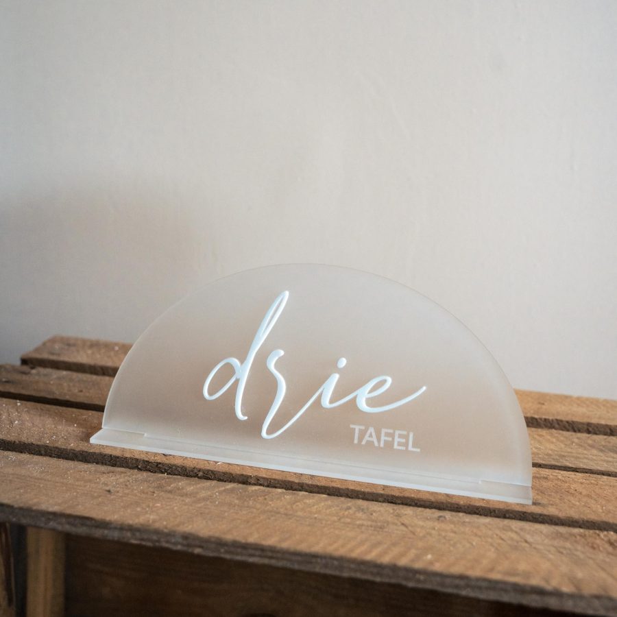 Tafelnummers plexi - 3D - Afbeelding 2