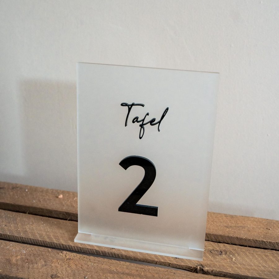 Tafelnummers plexi - 3D - Afbeelding 3