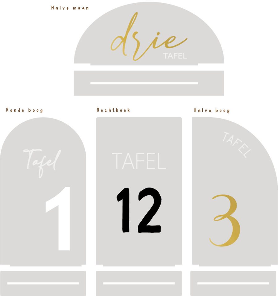 Tafelnummers plexi - 3D - Afbeelding 6