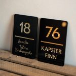 Huisnummer met naam plexi