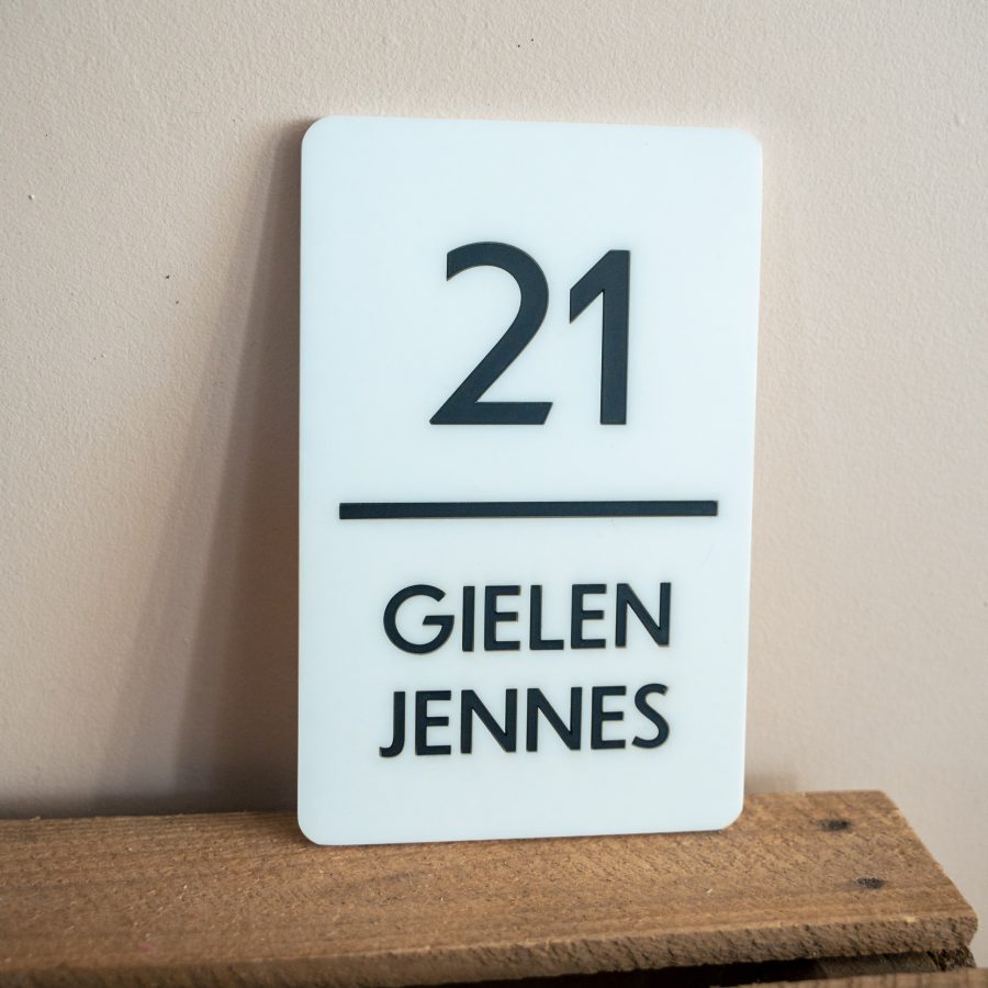 huisnummer gepersonaliseerd plexi