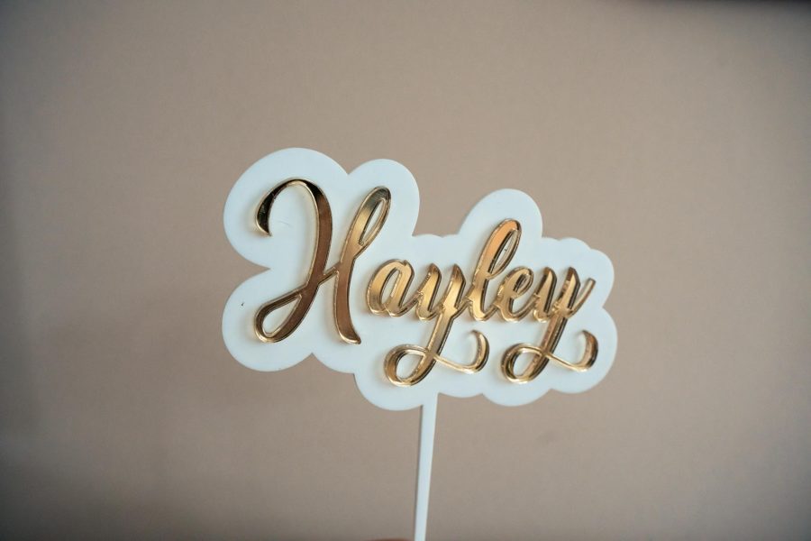 Caketopper 3D in hout en/of plexi - met naam - Afbeelding 6