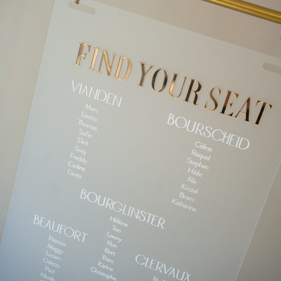 tafelschikking seating plan huwelijk trouw plexi 3D