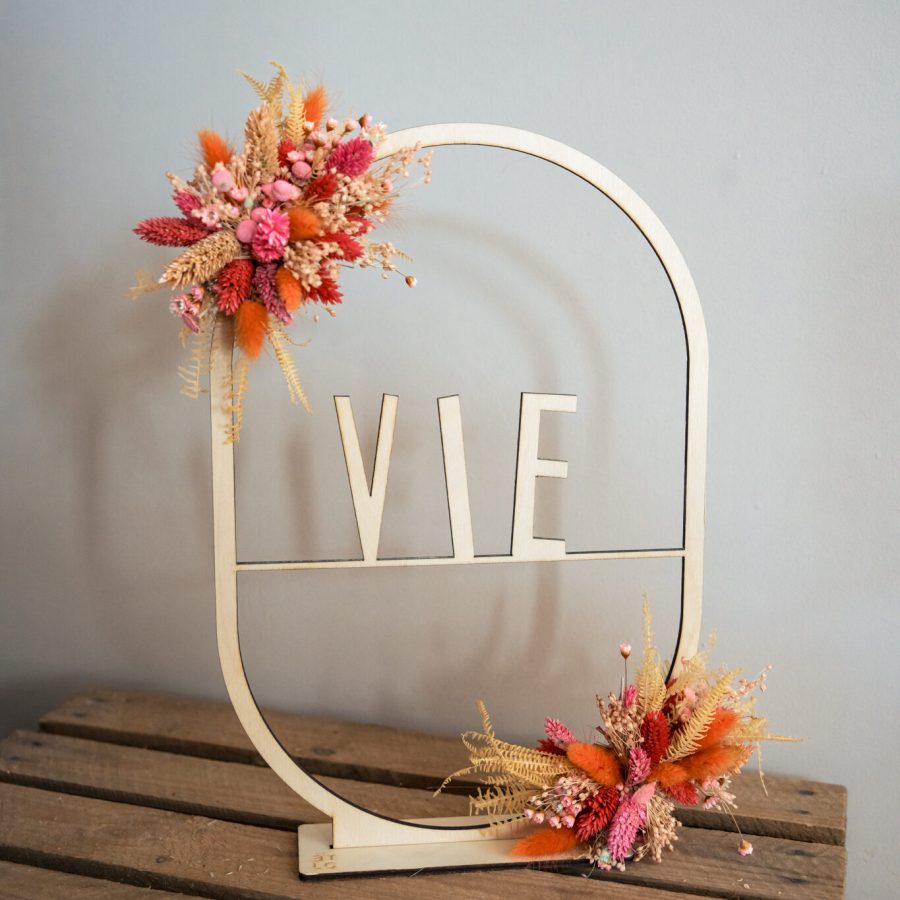 houten naam droogbloemen boog Naamcirkel flowerhoop droogbloemen hout naamhoepel droogbloemenkrans