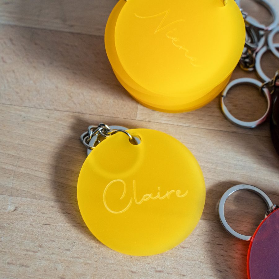 Sleutelhanger plexi rond