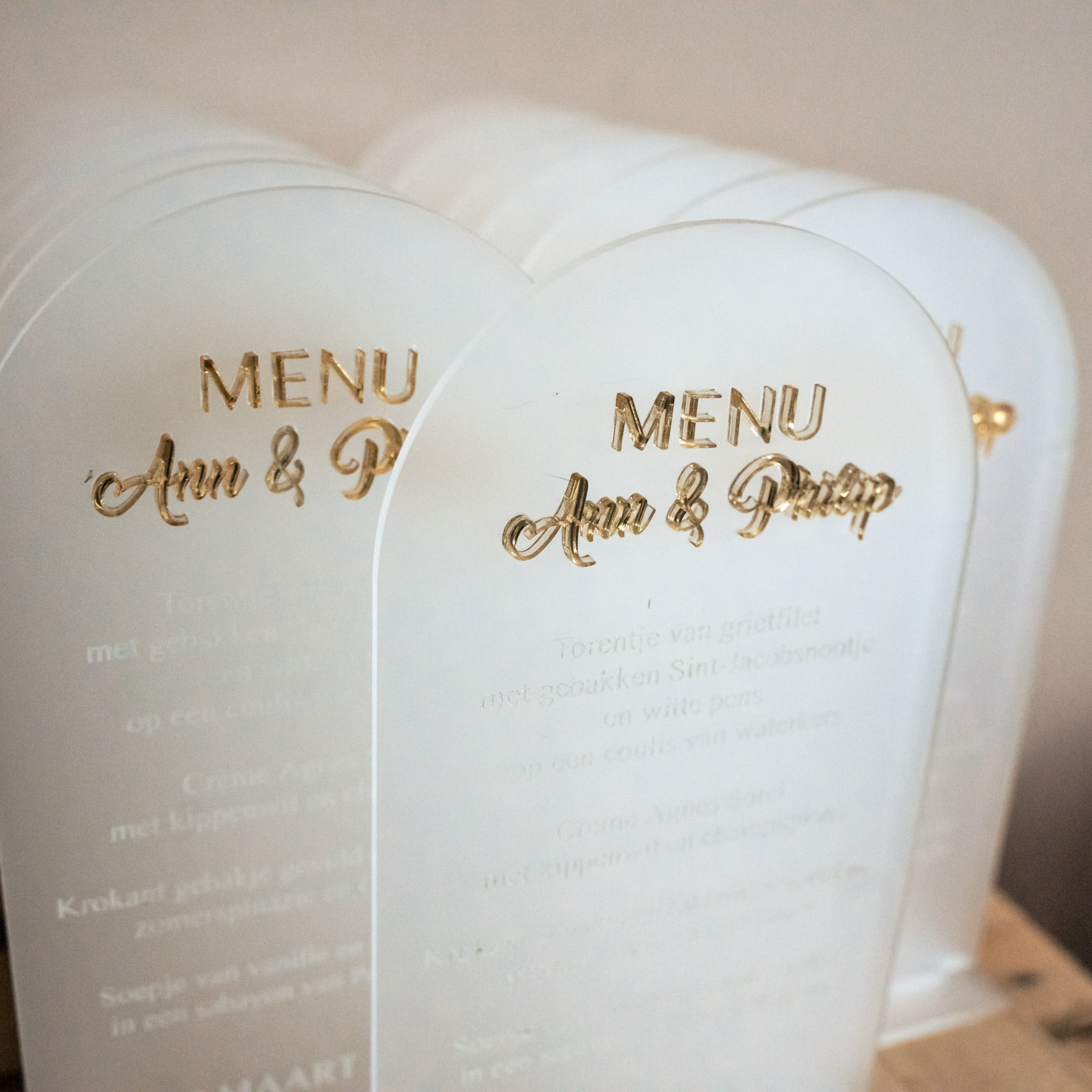Menukaarten plexi 3D