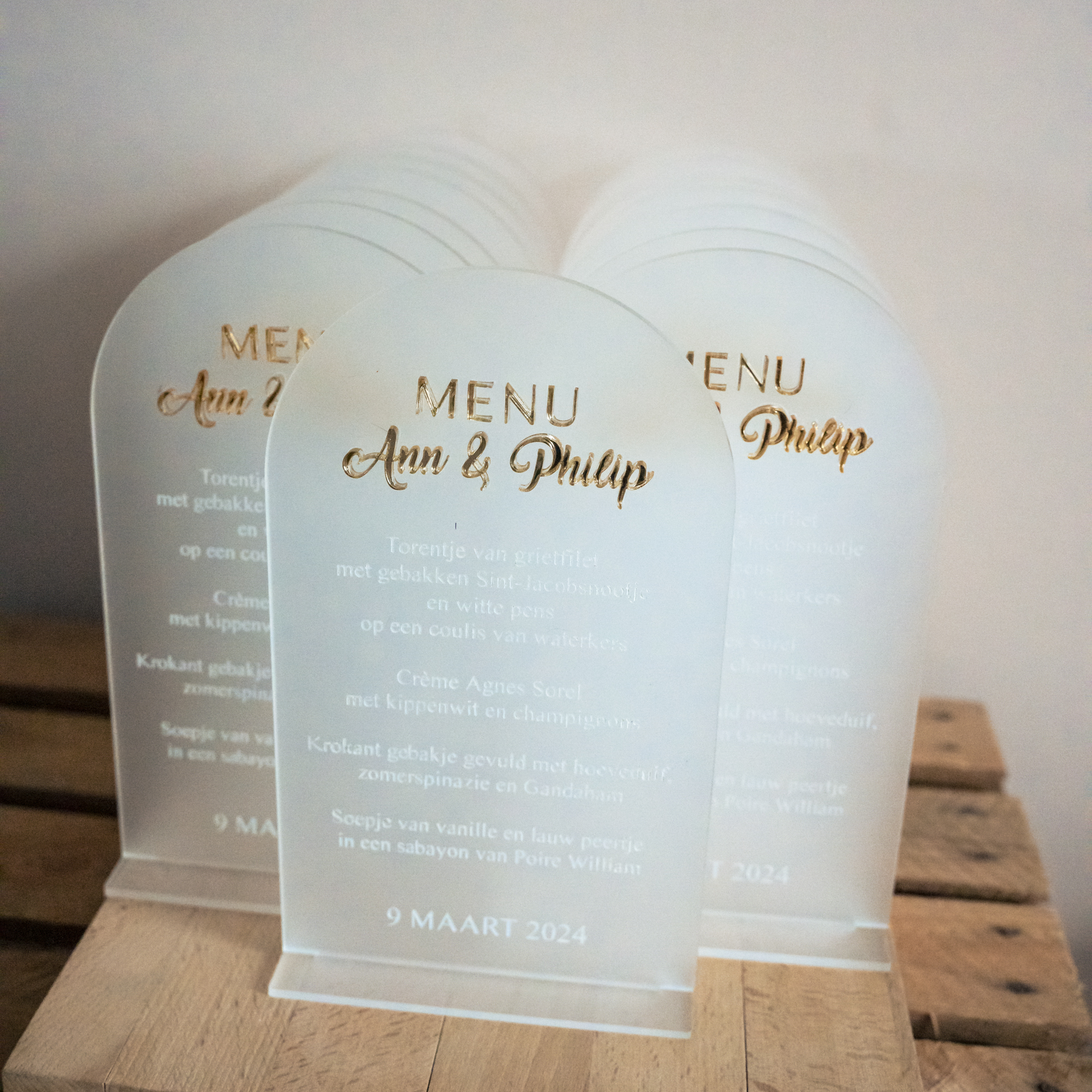 Menukaarten plexi 3D