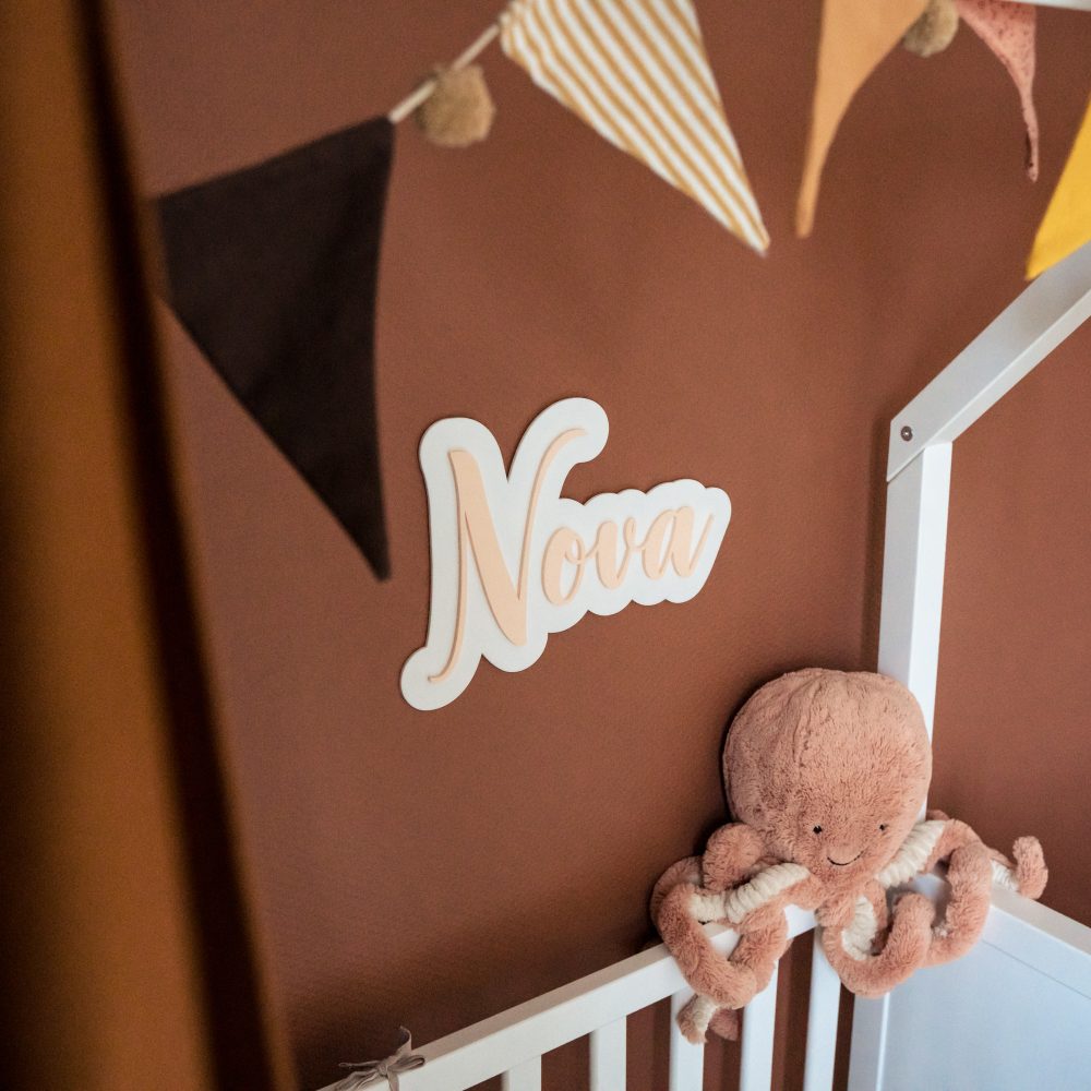 Plexi naam uitgesneden 3D - kamerdecoratie