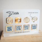 Social media sign qr code business plexi acryl review