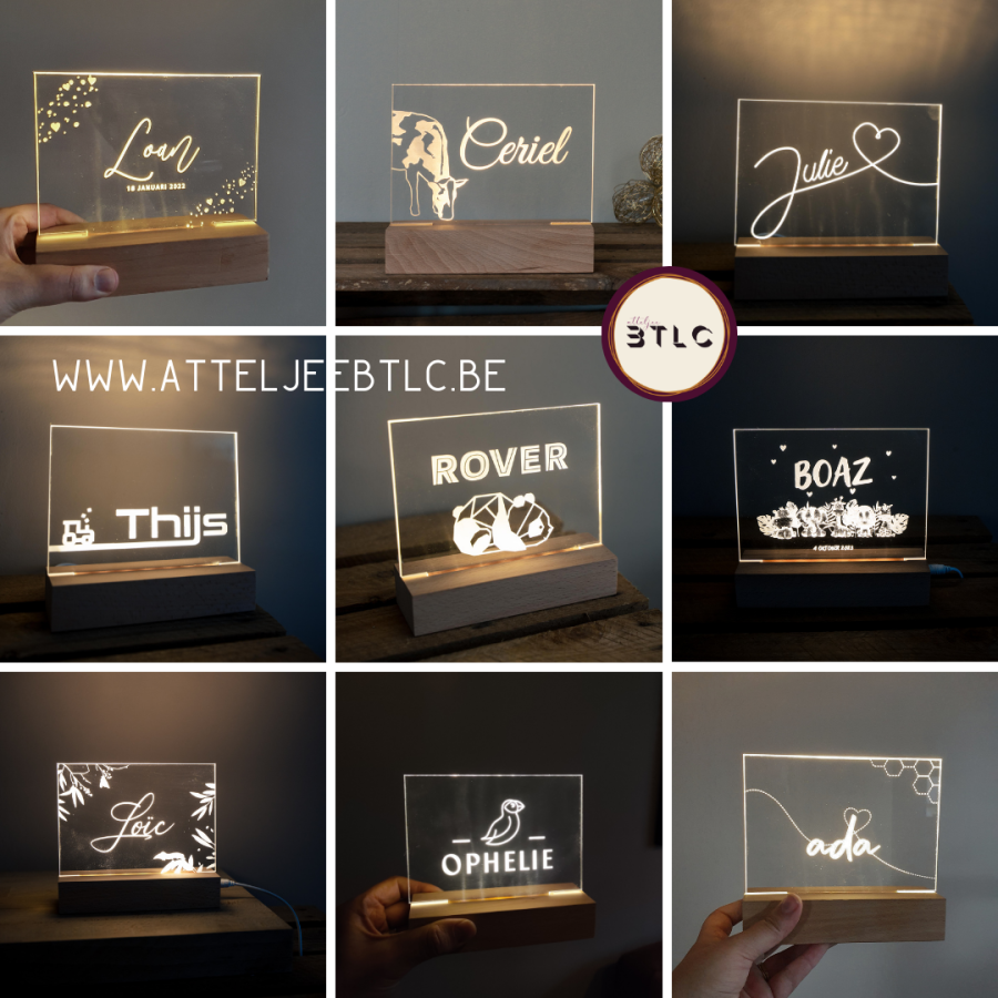 Gepersonaliseerd lampje - rechthoek - Afbeelding 4