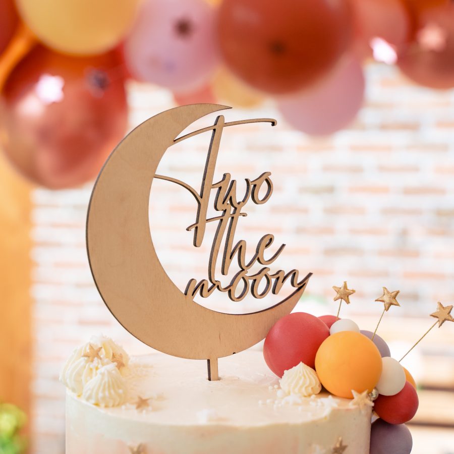 Caketopper maan "Two the moon" - Afbeelding 4