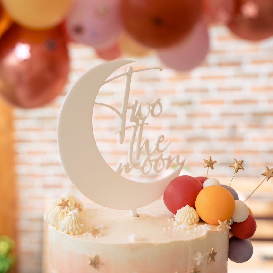 Caketopper maan "Two the moon" - Afbeelding 2