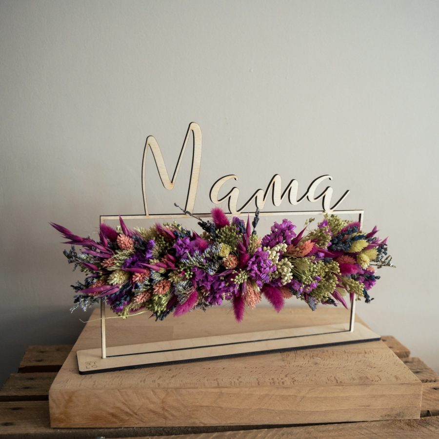 Houten naam op voetje met droogbloemen - Afbeelding 16
