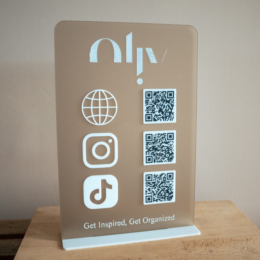 Social media sign - staand met 3 QR-codes - Afbeelding 4