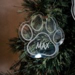 Doorzichtige kerstbal met naam - voor hond