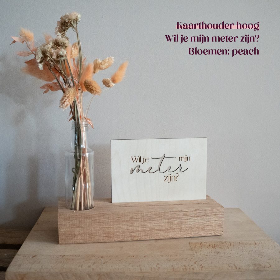 Kaarthouder hoog met droogbloemen - Afbeelding 10