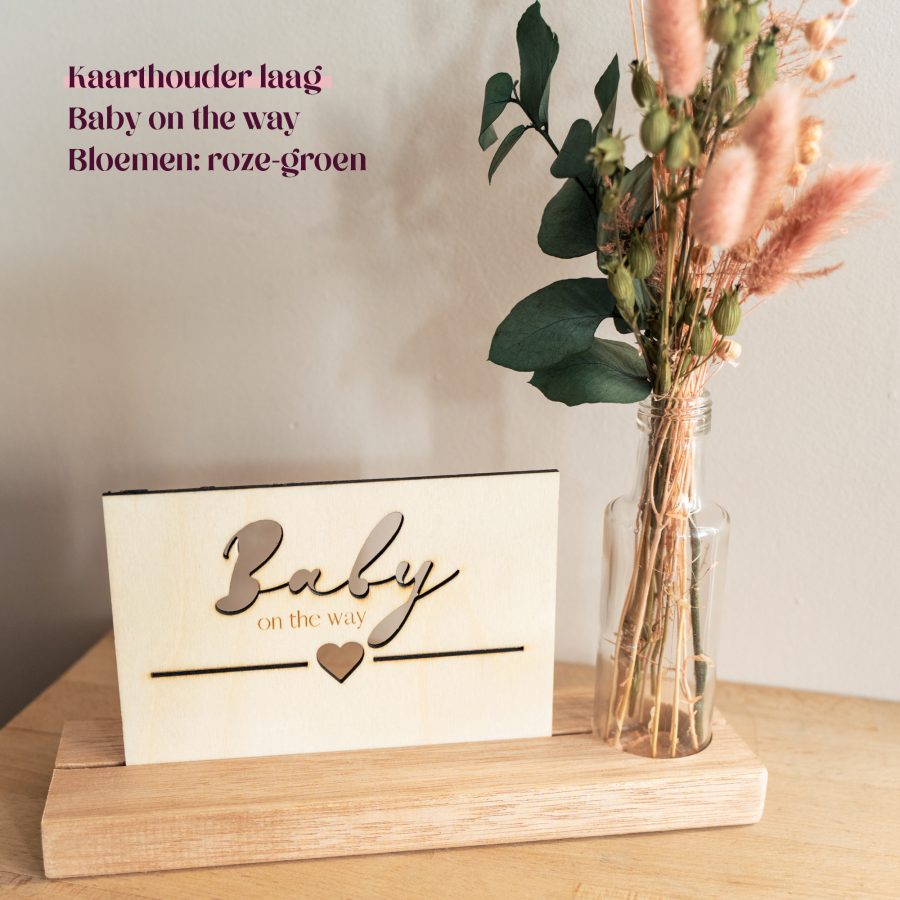 Kaarthouder laag met droogbloemen - Afbeelding 3