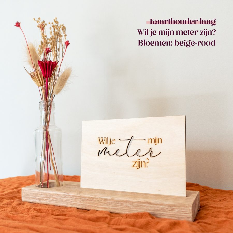 Kaarthouder laag met droogbloemen - Afbeelding 2